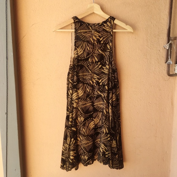 Free People Ellie velvet burnout mini dress yellow - Picture 5 of 6